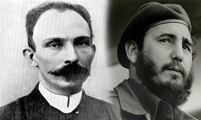 Martí y Fidel: artífices de la obra hermosa y digna que es la Revolución.